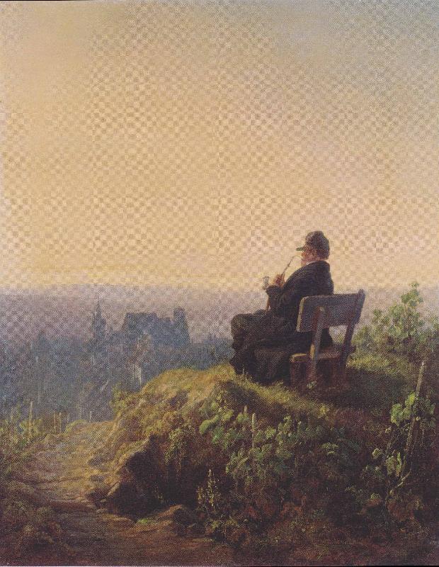 Carl Spitzweg Peaceful Evening oil painting image